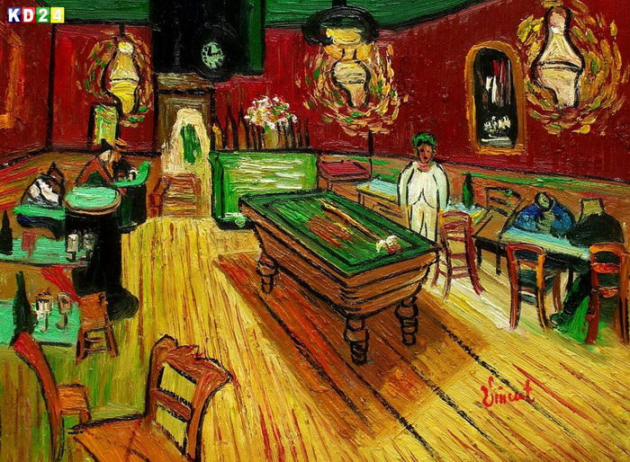 Vincent van Gogh - Billardsalon in Arles a83038 30x40cm stilvolles Ölgemälde