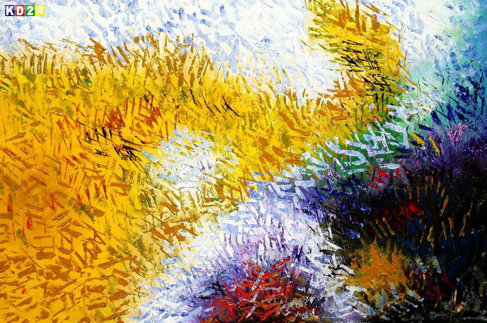 Abstrakt - Berlin Potsdamer Platz p83456 120x180cm abstraktes Ölbild handgemalt