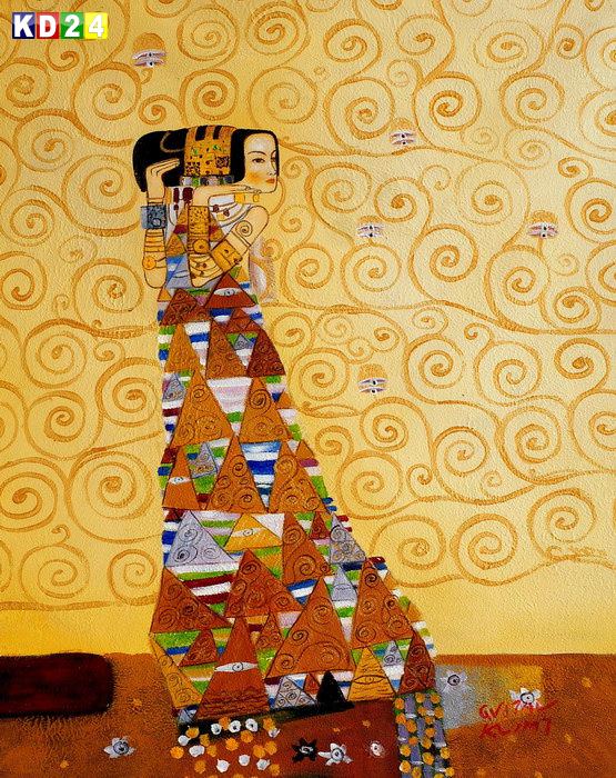 Gustav Klimt - Die Erwartung b84115 40x50cm exquisites Ölgemälde