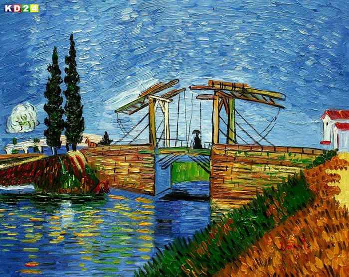 Vincent van Gogh - Brücke von Langlois in Arles b82644 40x50cm Ölbild handgemalt