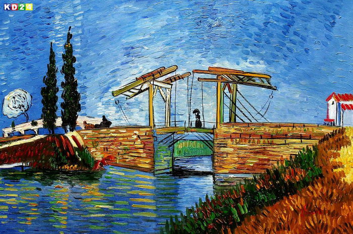 Vincent van Gogh - Brücke von Langlois in Arles d82784 60x90cm Ölbild handgemalt