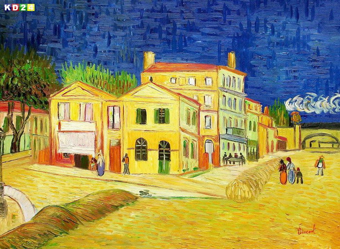 Vincent van Gogh - Das gelbe Haus i82876 80x110cm Gemälde handgemalt