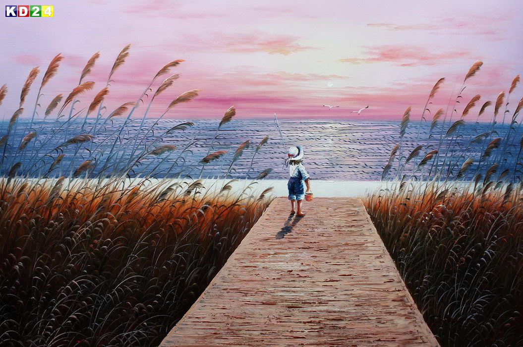 Sylt - Meeresrauschen am Abend d82351 60x90cm traumhaftes Ölgemälde