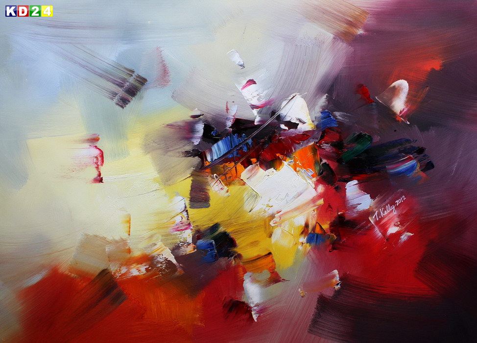 Abstrakt - Sounds of the world d82374 60x90cm abstraktes Ölgemälde