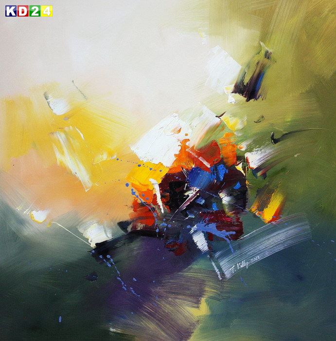 Abstrakt - Rhythm of light g82214 80x80cm abstraktes Ölbild handgemalt
