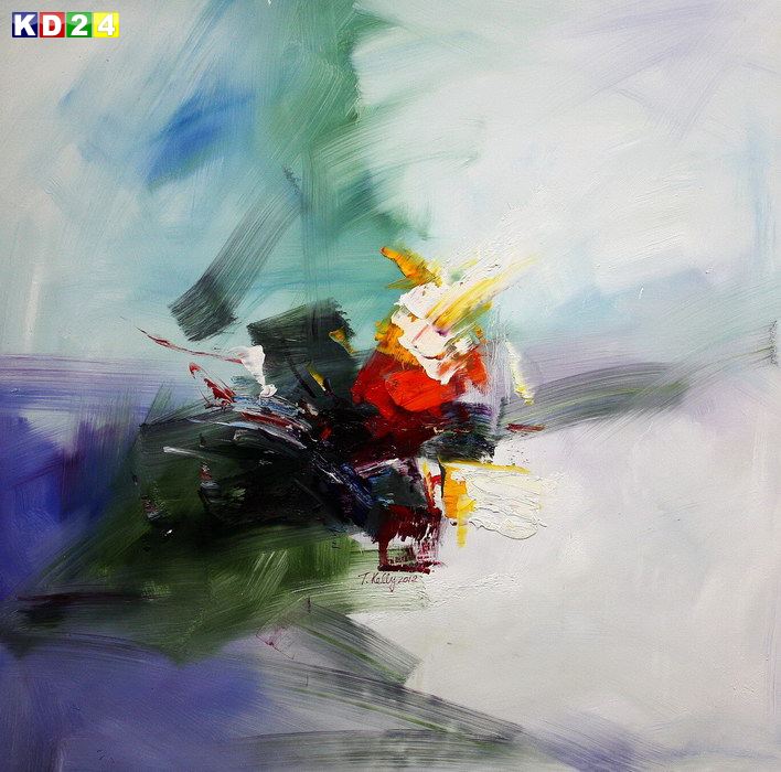 Abstrakt - Rhythm of light x82070 100x100cm abstraktes Ölbild handgemalt
