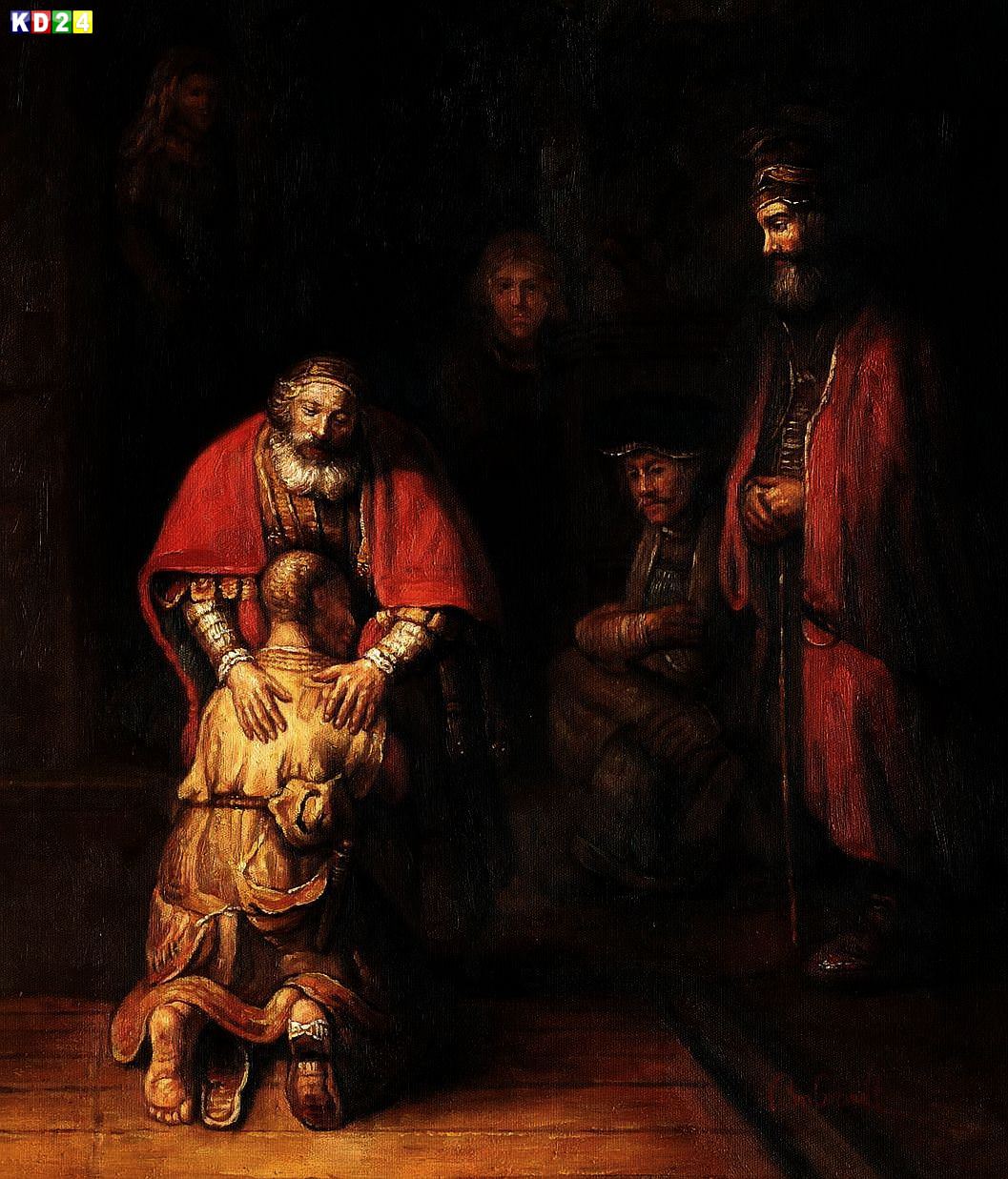 Rembrandt - Die Heimkehr des verlorenen Sohnes c81945 50x60cm großartiges Ölgemälde Museumsqualität
