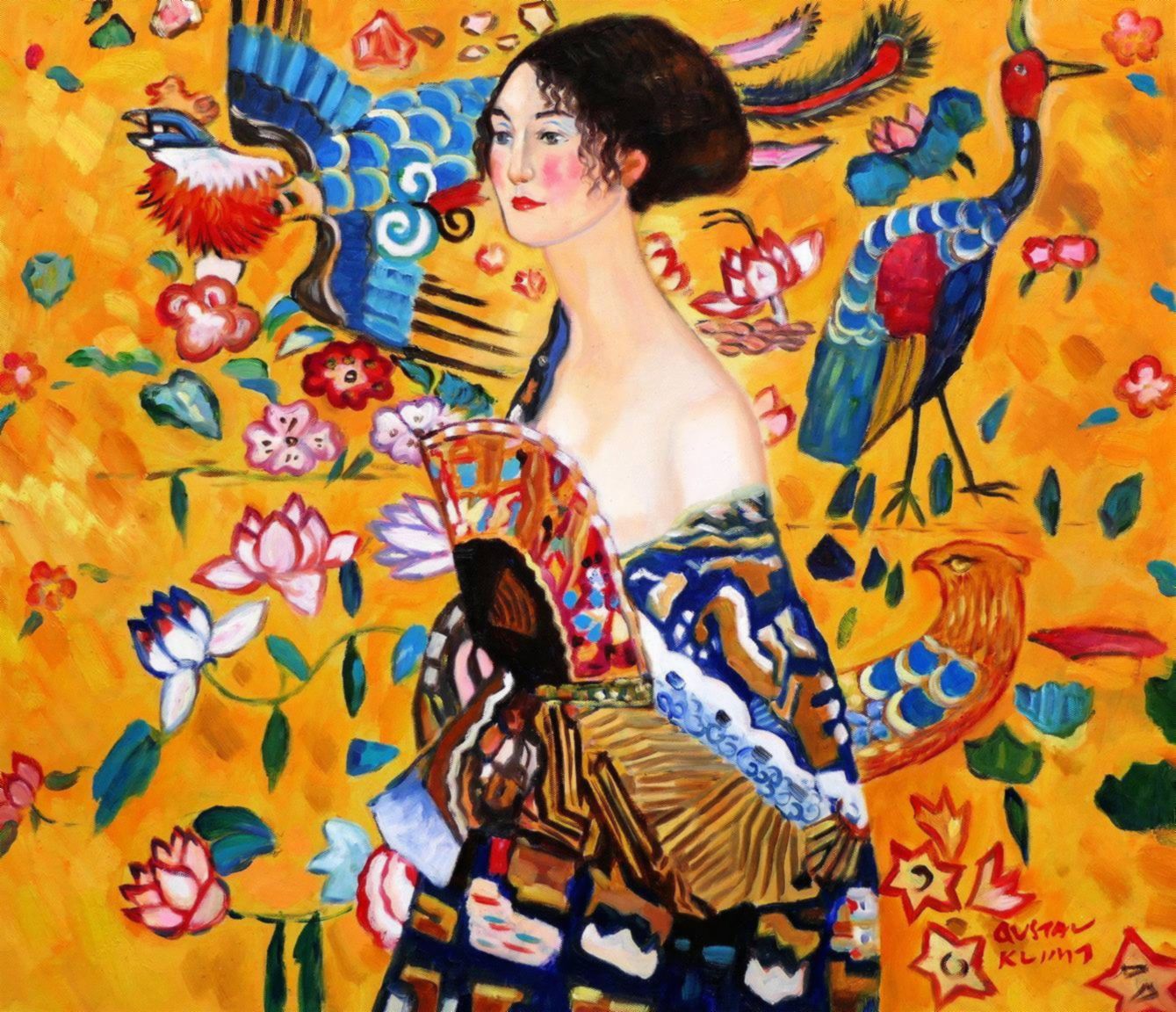 Gustav Klimt Frau Mit Facher Kaufen Auf Ricardo