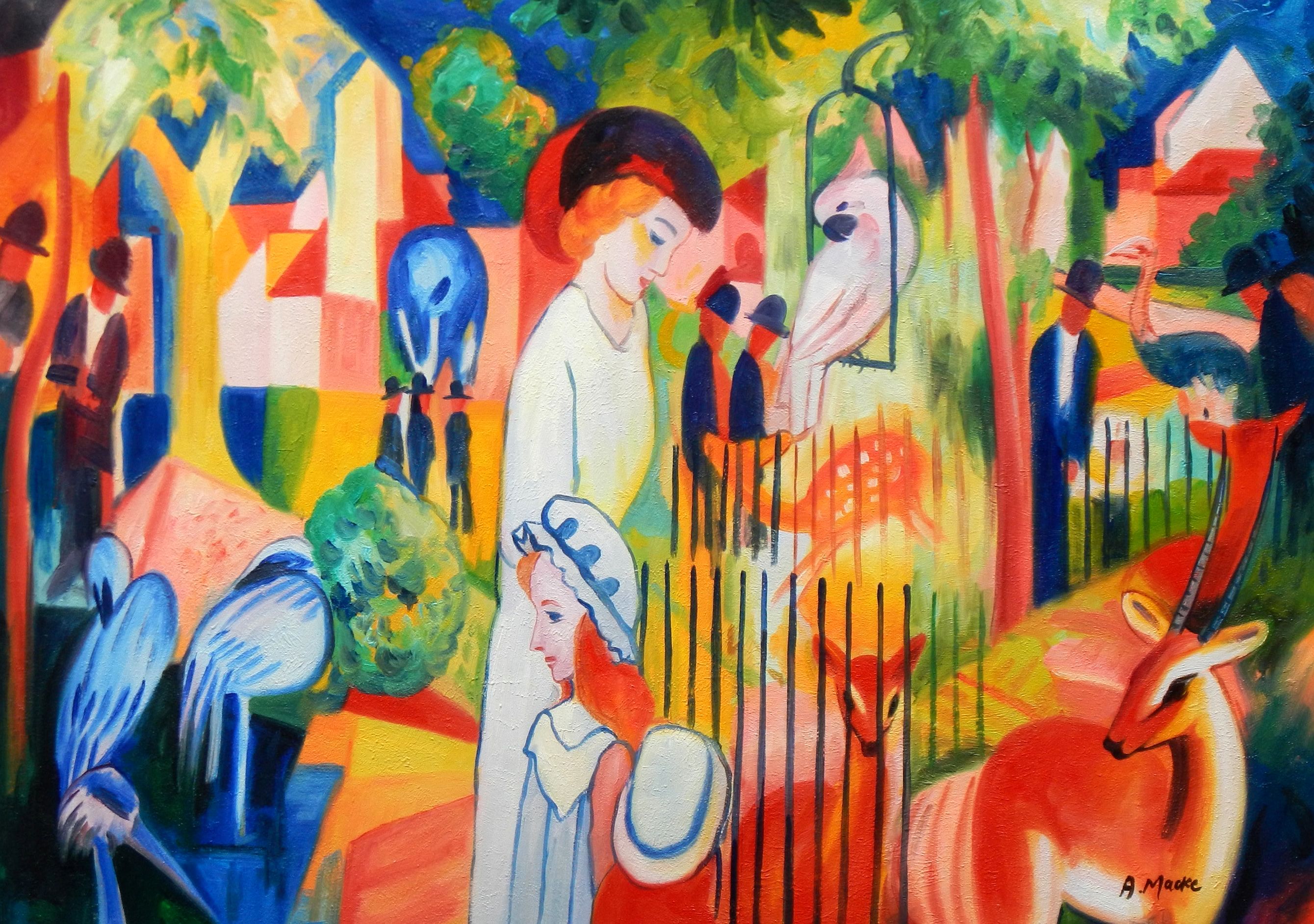 August Macke Grosser Zoologischer Garten I96880 80x110cm Olbild